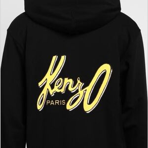 Kenzo Black Sweatshirt with Yellow Script